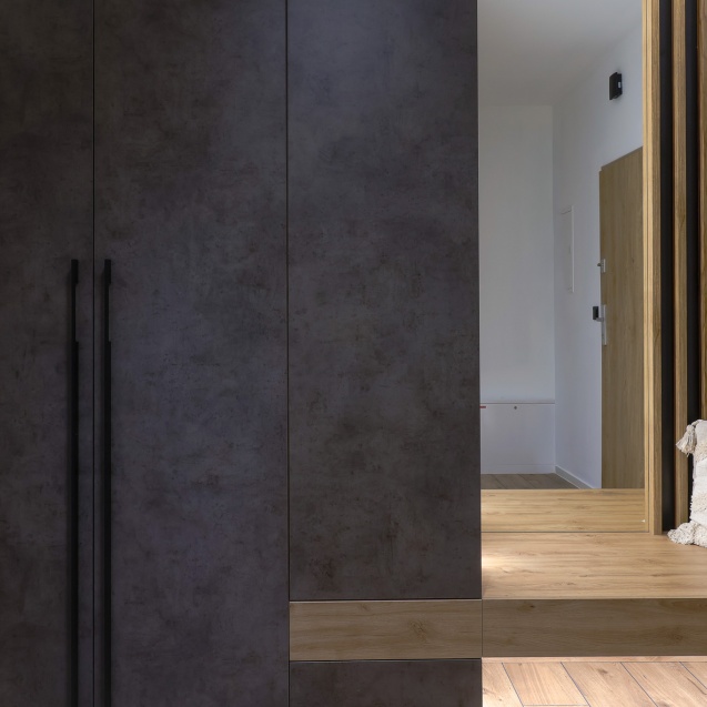 Wykończone wnętrze mieszkania M4 74m2 - strefa wejściowa