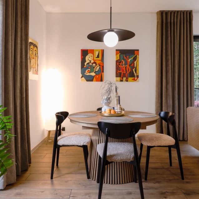 Wykończone wnętrze mieszkania M4 74m2 - jadalnia